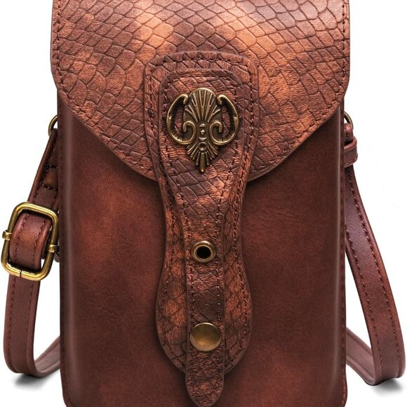 Medieval Leather Belt Pouch – Versatile Renaissance Bag for Ren Faire, Crossbody - Picture 1 of 7